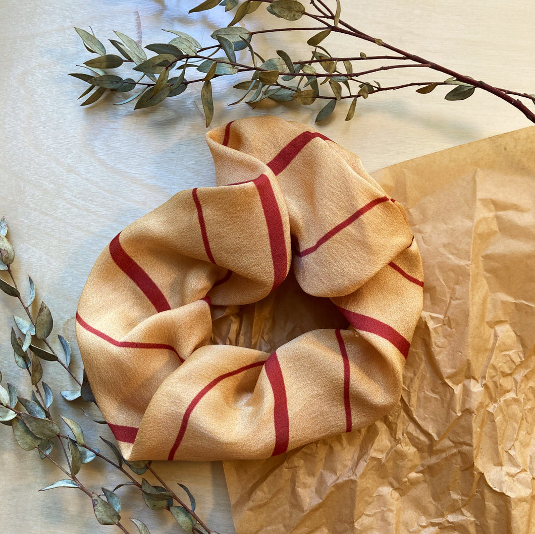 Stripe Silk Scrunchie