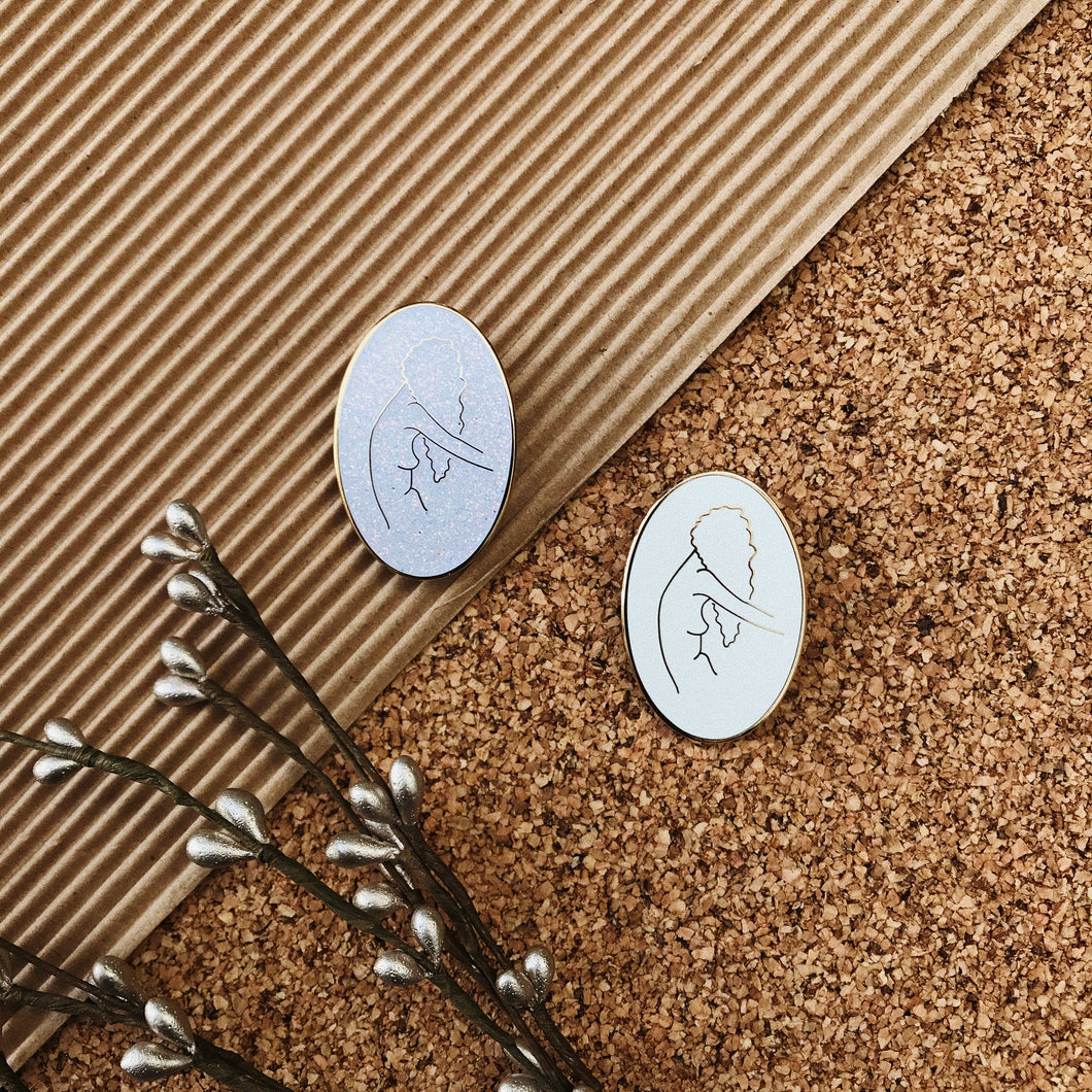 SECOND- Silhouette Enamel Pin