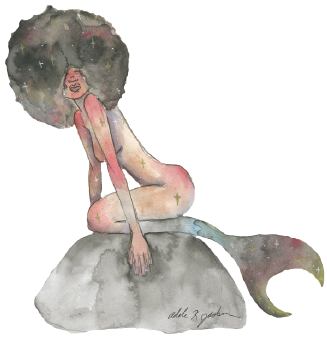Galaxy Mermaid Print