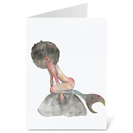Galaxy Mermaid Greeting Card
