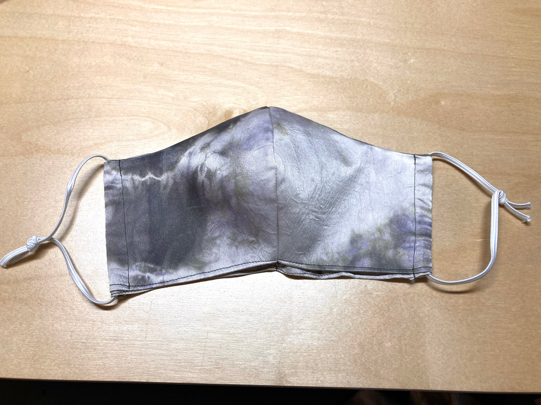 Silk Natural dye Gray Face Mask