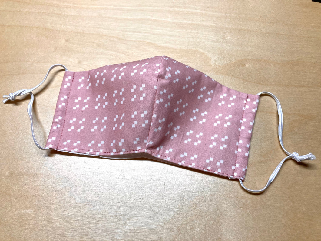 Cotton Pink Print Face Mask