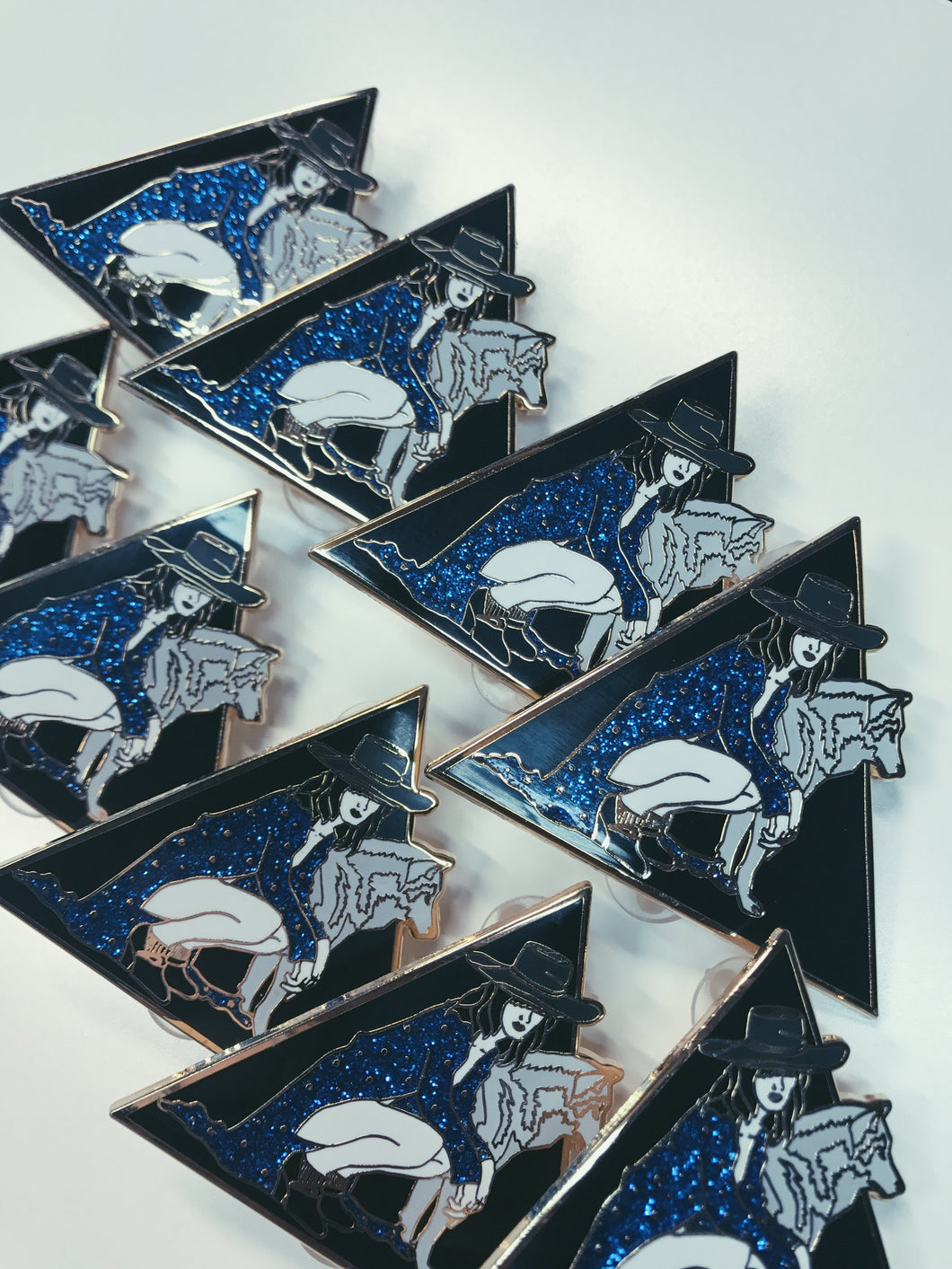 SECONDS- Wolf and I glitter pin