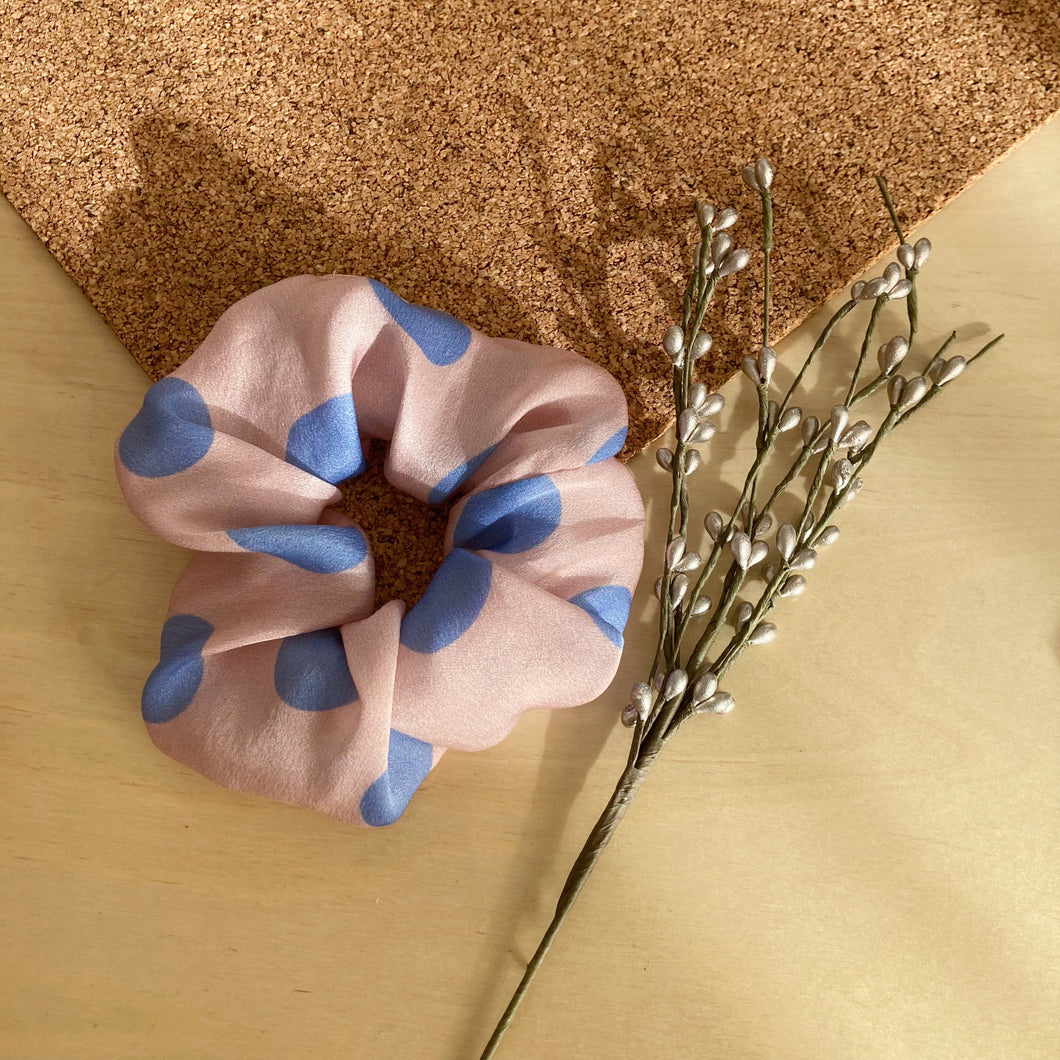 Polka dot Silk Scrunchie