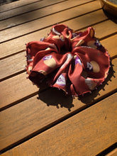 Beaded Cardinal Watercolor Silk Scrunchie