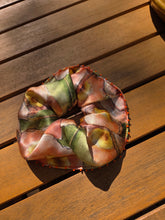 Beaded Poppy Silk Scrunchie