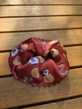 Beaded Cardinal Watercolor Silk Scrunchie