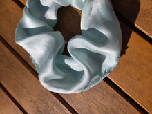 Beaded Indigo Silk Scrunchie