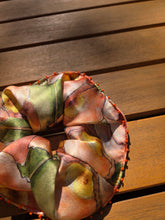 Beaded Poppy Silk Scrunchie