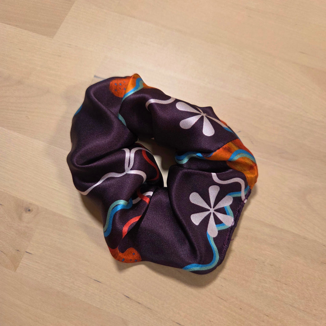 multicolored pattern with orange fish