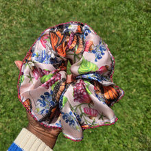 Beaded Monarch Butterfly Silk Scrunchie