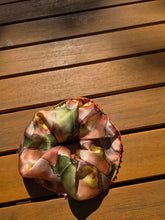 Beaded Poppy Silk Scrunchie