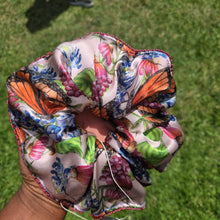 Beaded Monarch Butterfly Silk Scrunchie