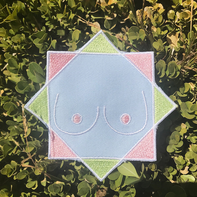 Pastel Embroidered Boob Patch