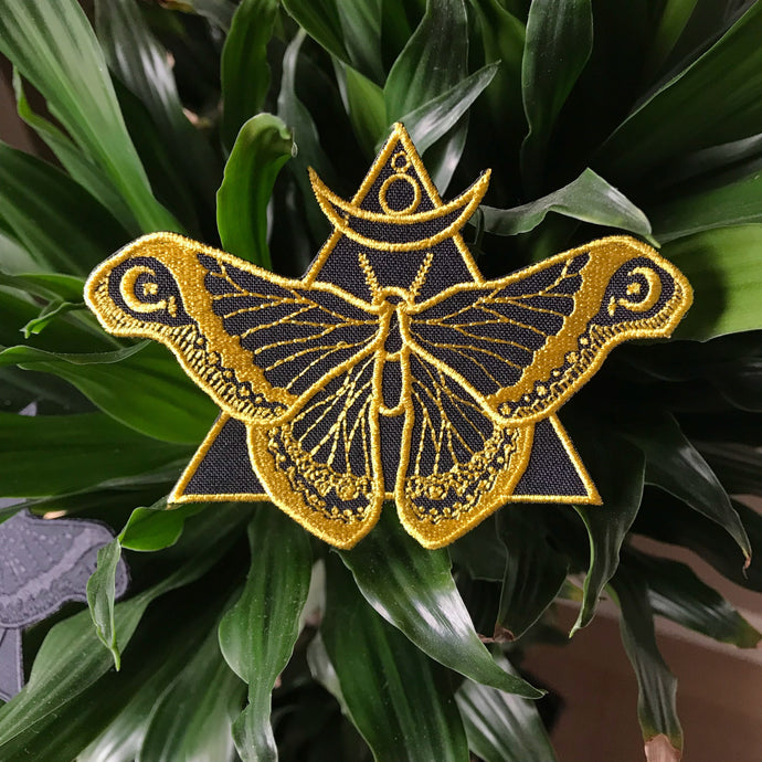 Black and Gold  Moth Patch