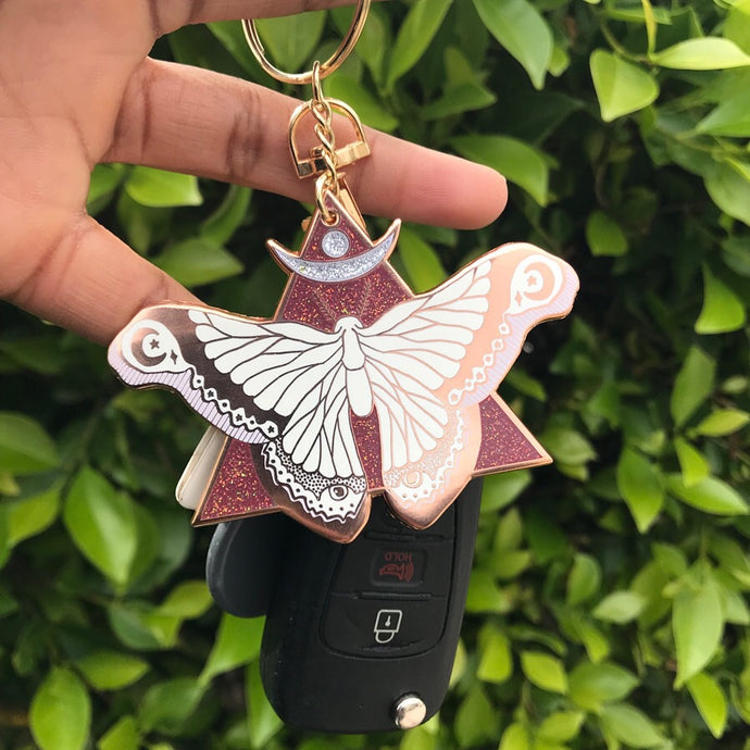 SECONDS- The Moth & I Keychain