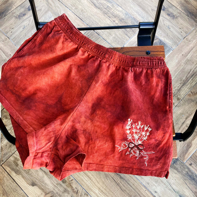 Madder Root Natural Dye Red Shorts